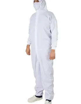 Yıkanabilir kumaş kapşonlu iş tulumu ,