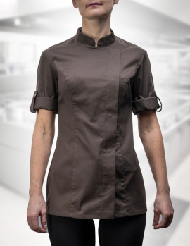 Kahverengi Kadın Aşçı Ceketi: Mutfakta Tarzınızı ve Ustalığınızı Konuşturun!