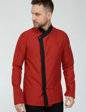 Şerit kombimli şef aşçı ceketi 