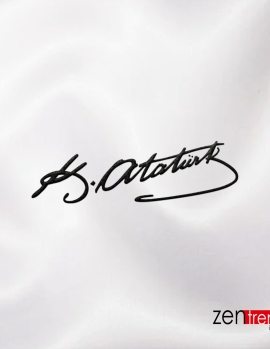 Kemal Atatürk İmzası Nakış İşleme Arma