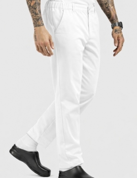 Yanlardan Yarım Lastikli, Cepli Aşçı Pantolonu