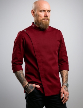 Bordo Spor Model Aşçı Ceketi