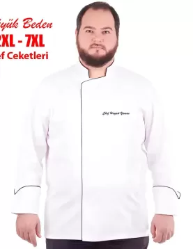 Büyük Beden 2XL'den Başlayan Aşçı Ceketi