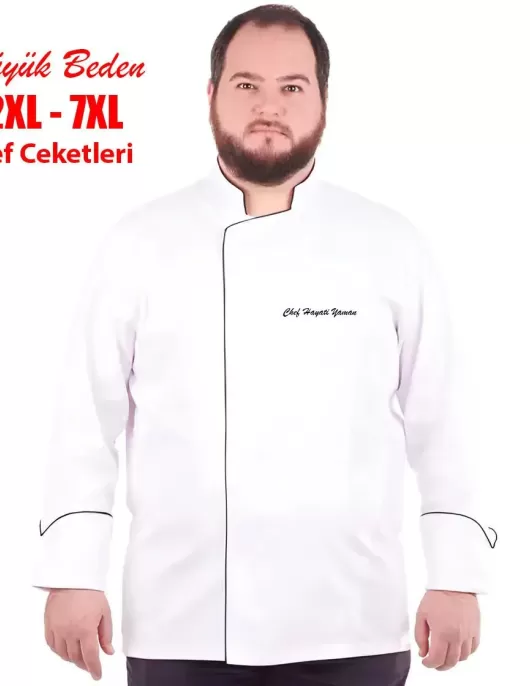Büyük Beden 2XL'den Başlayan Aşçı Ceketi