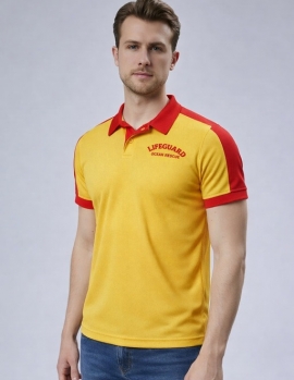 Polo yaka Cankurtaran T-shirt ( Lifeguard Baskılı) 