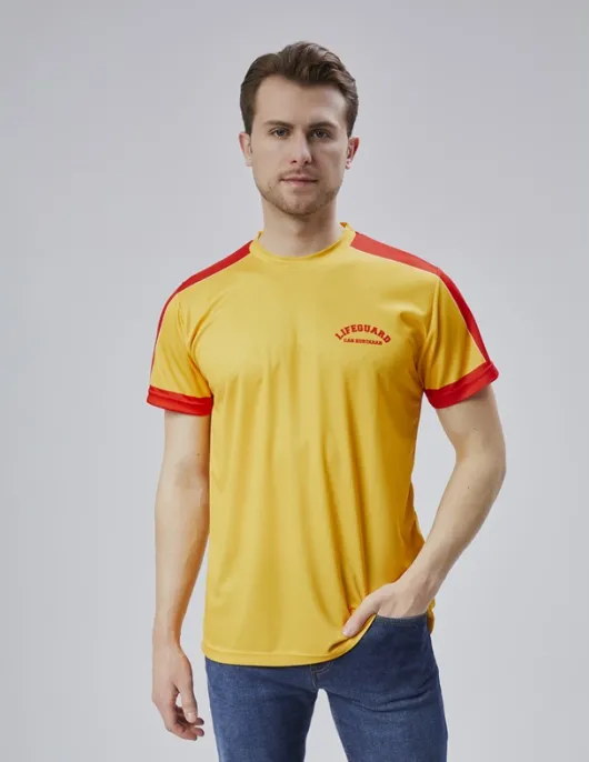 Sıfır Yaka Cankurtaran T-shirt ( Lifeguard Baskılı)