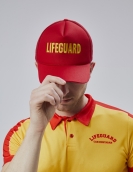 Yazlık fileli keten can kurtaran şapkası ( lifeguard nakış işlemeli) 