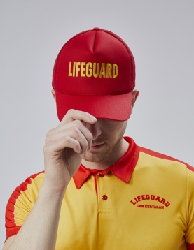 Yazlık fileli keten can kurtaran şapkası ( lifeguard nakış işlemeli) 