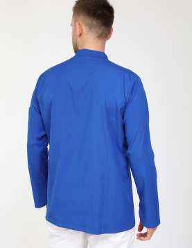 Chefflex Serisi Saks Mavi Likralı Kumaş Aşçı ceketi