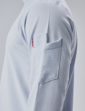 Buz mavisi Gofre Kumaş Likralı şef Aşçı Ceketi