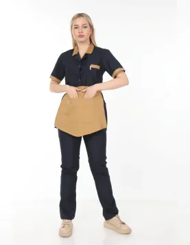 Lacivert Temizlikçi Takımı Önlüklü Model