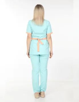 Su yeşili Temizlikçi Takımı Önlüklü Model