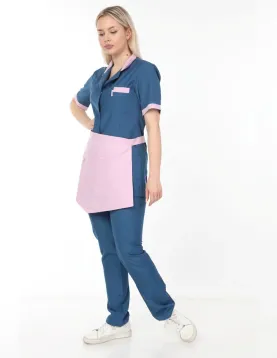 İndigo mavi Temizlikçi Takımı Önlüklü Model