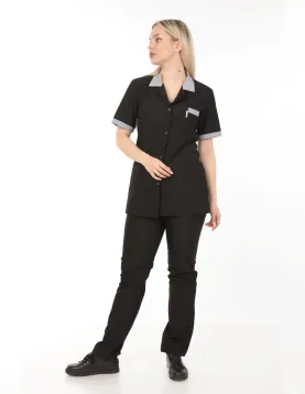 Siyah Temizlikçi Takımı Önlüklü Model