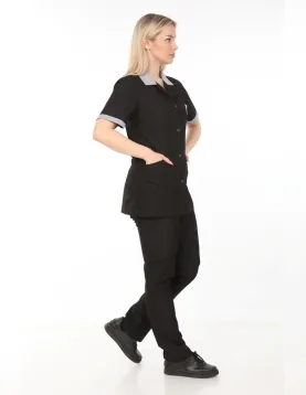 Siyah Temizlikçi Takımı Önlüklü Model