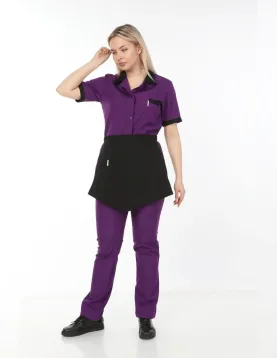 Mor Temizlikçi Takımı Önlüklü Model