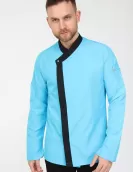 Şerit kombimli şef aşçı ceketi Şerit kombimli şef aşçı ceketi