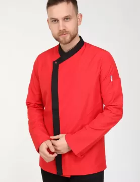 Şerit kombimli şef aşçı ceketi 