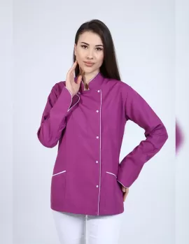 Biyeli Kadın aşçı ceketi 