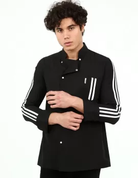 Kolda spor şeritli şef Aşçı Ceketi