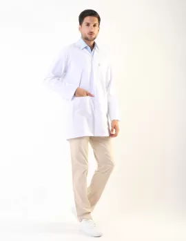 Erkek Beyaz Alpaka İş Önlüğü