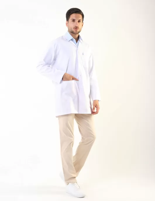 Erkek Beyaz Alpaka İş Önlüğü Erkek Beyaz Alpaka İş Önlüğü