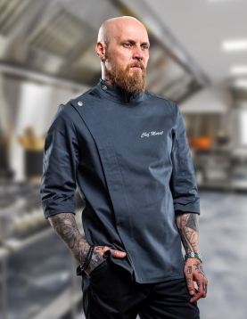 Petrol Mavi Spor Model Aşçı Ceketi