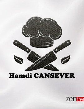 Aşçı Şapkalı Bıçak Motifli Nakışlı Patch