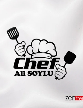 Kişiye Özel Şef Şapkalı Nakış İşleme