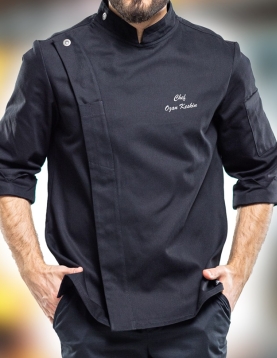 Siyah Spor Model Aşçı Ceketi