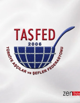 TAŞFED - Türkiye Aşçılar ve Şefler Federasyonu Nakış İşleme Logo